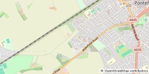 Map of Pontefract, West Yorkshire