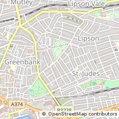 Map of Plymouth, Devon