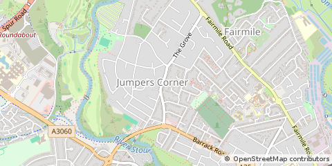 Map of Christchurch, Dorset