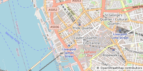 Map of Liverpool, Merseyside