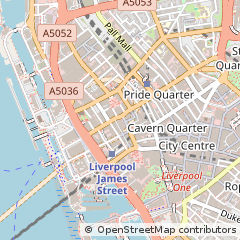 Map of Liverpool, Merseyside