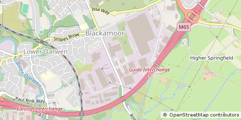 Map of Blackburn, Lancashire