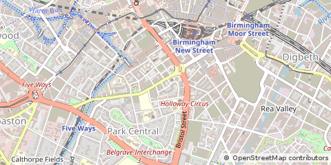 Map of Birmingham, West Midlands
