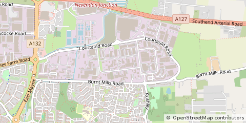 Map of Basildon, Essex