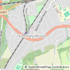 Map of Esher, Surrey