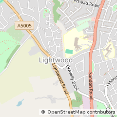 Map of Stoke on Trent, Staffordshire
