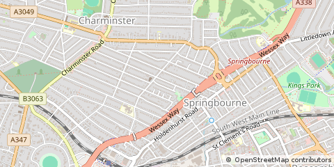 Map of Bournemouth, Dorset