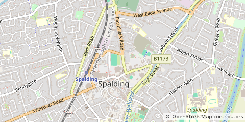Map of Spalding, Lincolnshire