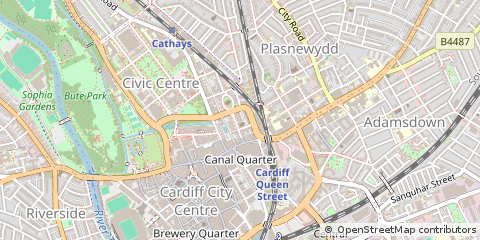 Map of Cardiff