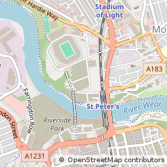Map of Monkwearmouth, Sunderland