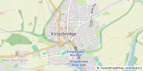 Map of Kingsbridge, Devon