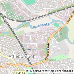 Map of Nuneaton, Warwickshire