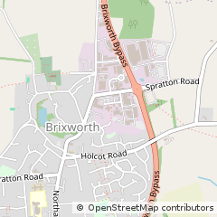 Map of Brixworth, Northamptonshire