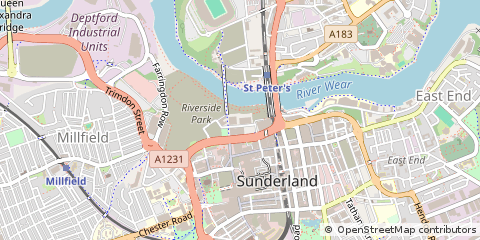 Map of Sunderland