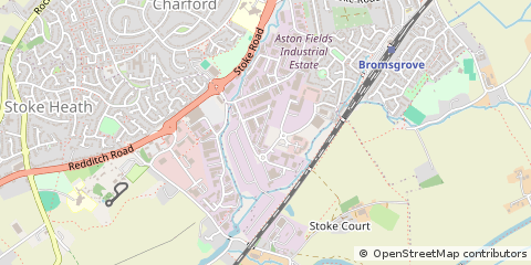 Map of Bromsgrove, Worcestershire