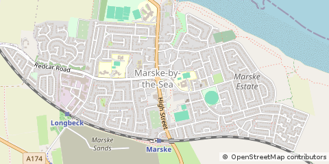 Map of Marske by the SEA, Redcar