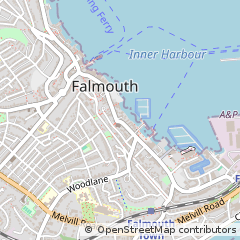 Map of Falmouth, Cornwall