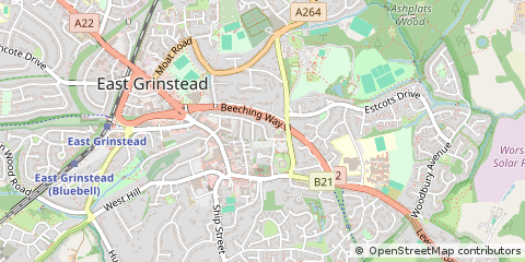 Map of West Sussex