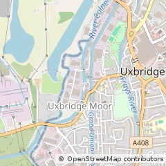 Map of Uxbridge, Middlesex