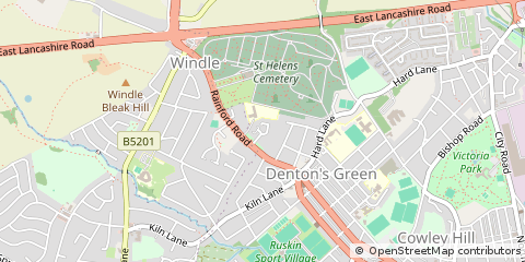 Map of ST. Helens, Merseyside