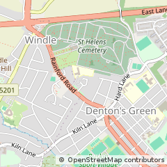 Map of ST. Helens, Merseyside