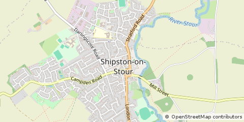 Map of Shipston-on-Stour, Warwickshire