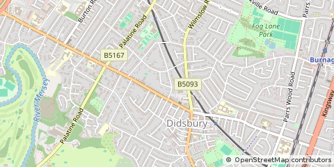 Map of Didsbury, Manchester