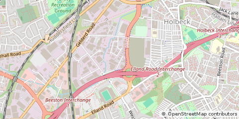 Map of Leeds, West Yorkshire
