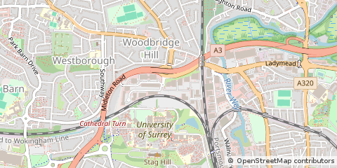 Map of Guildford, Surrey