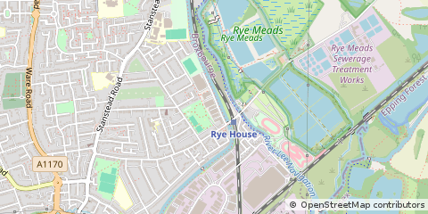 Map of RYE Park Industrial Estate, Hoddesdon Herts