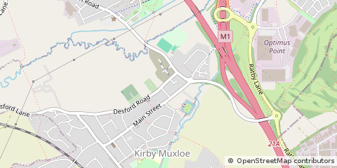 Map of Kirby Muxloe, Leicestershire