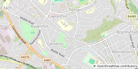 Map of Swansea
