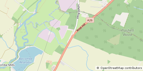 Map of Lewes, East Sussex