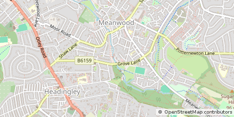 Map of Leeds, West Yorkshire