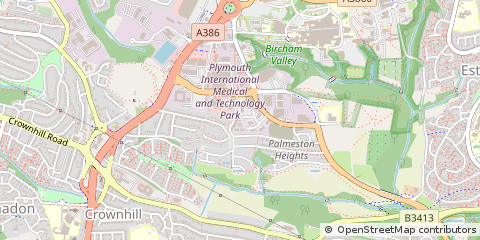 Map of Plymouth, Devon
