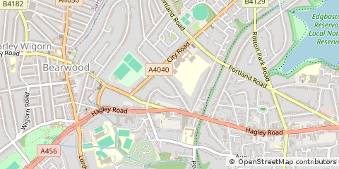 Map of Birmingham, West Midlands