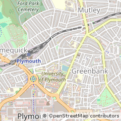 Map of Plymouth, Devon
