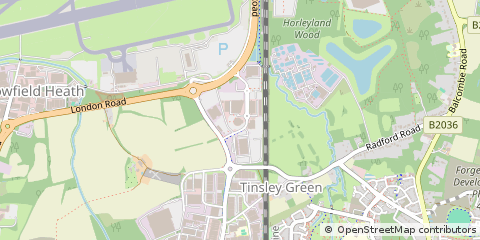 Map of Gatwick, West Sussex