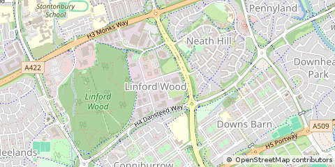 Map of Milton Keynes