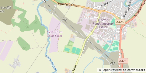 Map of Southam, Warwickshire