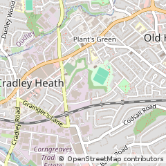 Map of Cradley Heath, West Midlands