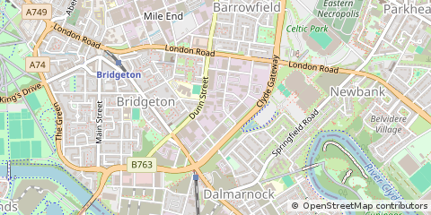 Map of Glasgow, Strathclyde