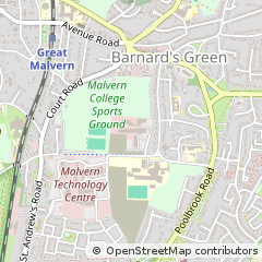 Map of Malvern, Worcestershire
