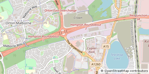 Map of Peterborough, Cambridgeshire