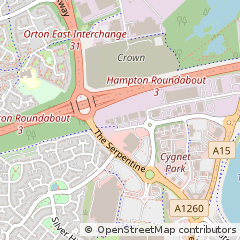 Map of Peterborough, Cambridgeshire