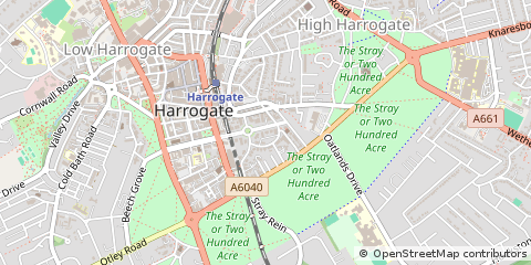 Map of Harrogate, North Yorkshire