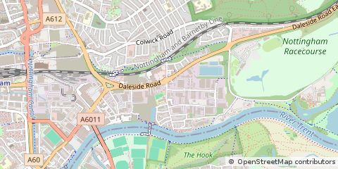 Map of Colwick, Nottinghamshire