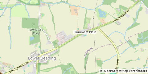 Map of Lower Beeding, West Sussex