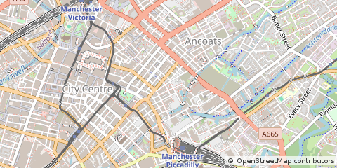 Map of Manchester, Greater Manchester