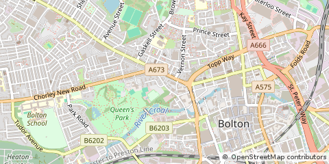 Map of Bolton, Lancashire